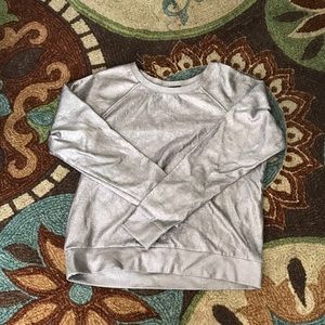 Silver metallic sweatshirt